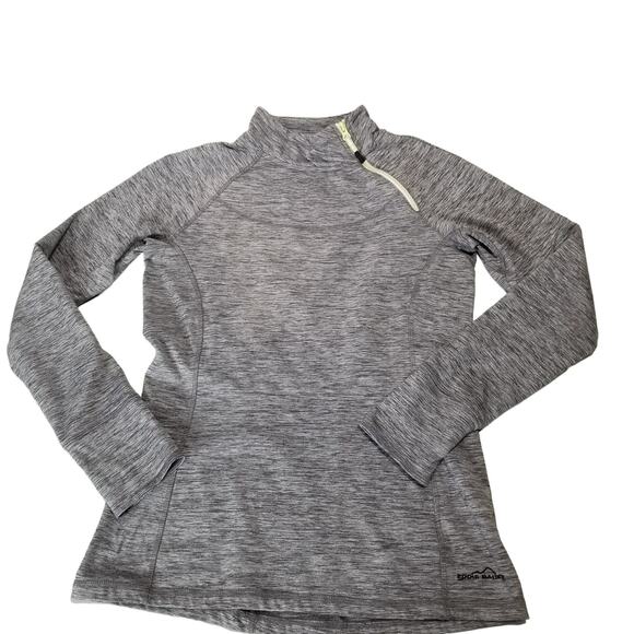 Eddie Bauer Tops - Eddie Bauer Top Womens Medium Long-Sleeve 1/4-Zip Gray Activewear